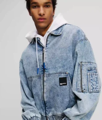 DENIM-BOMBERJACKE