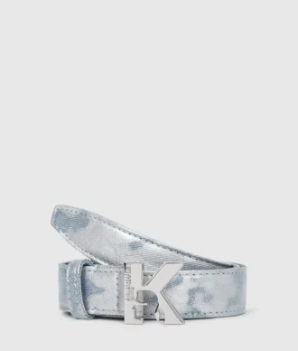 Denim-Gürtel mit K-Logo