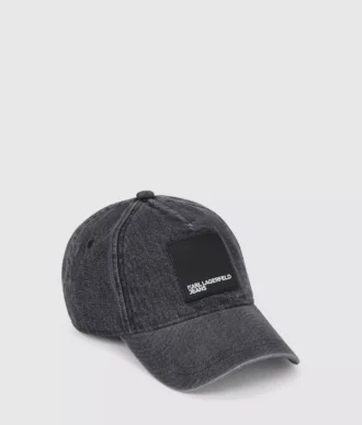 Denim-Kappe mit Box-Logo