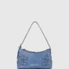 Denim-Schultertasche mit Schnalle Denim-Schultertasche mit Schnalle