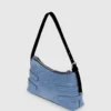 Denim-Schultertasche mit Schnalle Denim-Schultertasche mit Schnalle