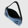 Denim-Schultertasche mit Schnalle Denim-Schultertasche mit Schnalle