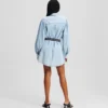 DENIM-SHIRTKLEID MIT PUFFÄRMEN DENIM-SHIRTKLEID MIT PUFFÄRMEN
