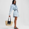 DENIM-SHIRTKLEID MIT PUFFÄRMEN DENIM-SHIRTKLEID MIT PUFFÄRMEN