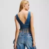 DENIM-TOP MIT FRANSEN DENIM-TOP MIT FRANSEN