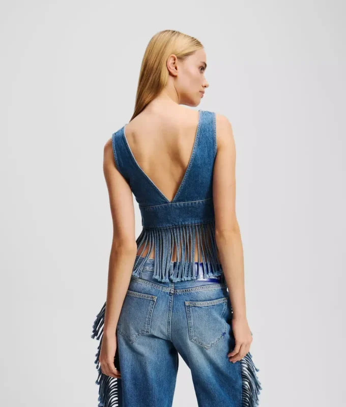 DENIM-TOP MIT FRANSEN DENIM-TOP MIT FRANSEN