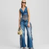 DENIM-TOP MIT FRANSEN DENIM-TOP MIT FRANSEN
