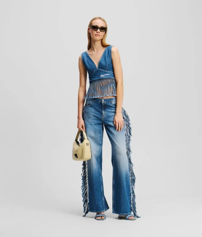 DENIM-TOP MIT FRANSEN DENIM-TOP MIT FRANSEN