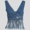 DENIM-TOP MIT FRANSEN DENIM-TOP MIT FRANSEN