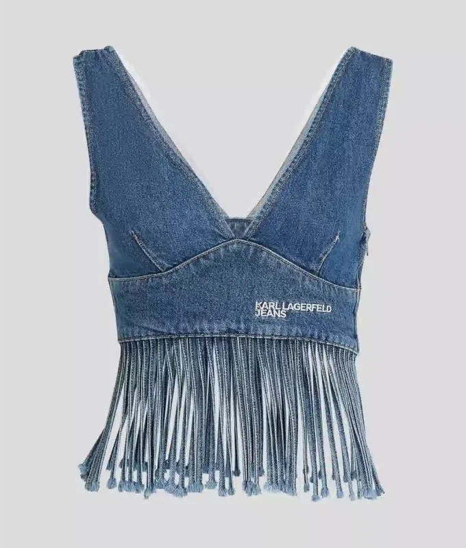 DENIM-TOP MIT FRANSEN DENIM-TOP MIT FRANSEN