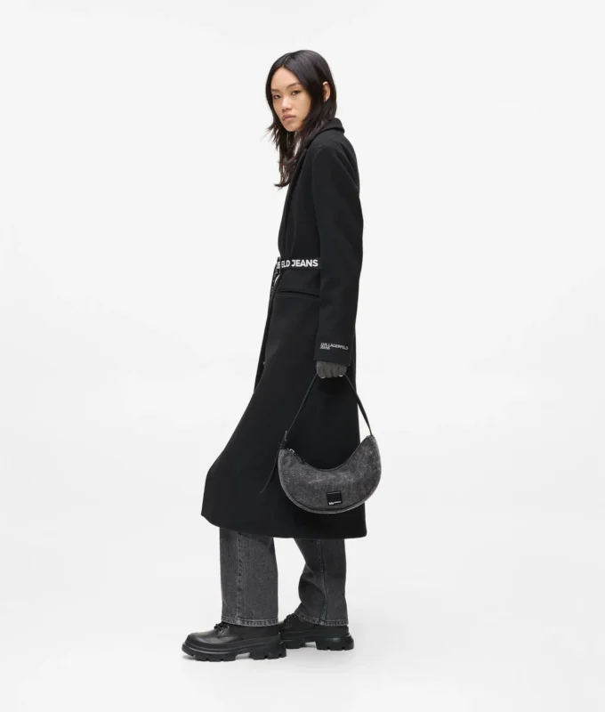 Denim-Umhängetasche mit Mondmotiv Denim-Umhängetasche mit Mondmotiv