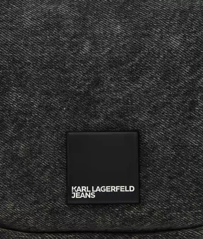 Denim-Umhängetasche mit Mondmotiv Denim-Umhängetasche mit Mondmotiv