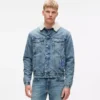 Denimjacke aus Lammfell Denimjacke aus Lammfell