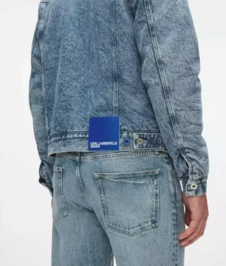 Denimjacke aus Lammfell