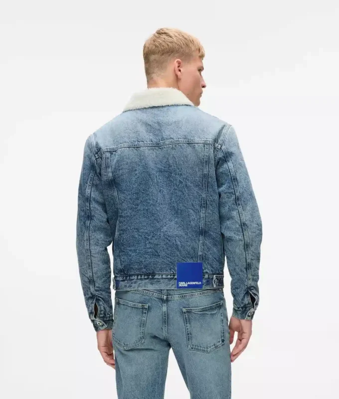 Denimjacke aus Lammfell Denimjacke aus Lammfell