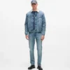 Denimjacke aus Lammfell Denimjacke aus Lammfell
