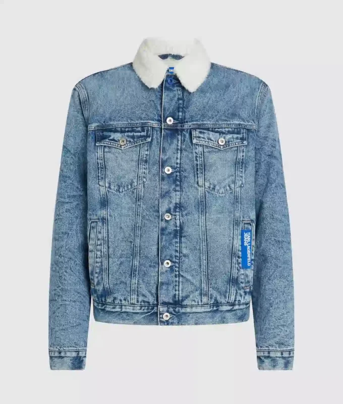 Denimjacke aus Lammfell Denimjacke aus Lammfell