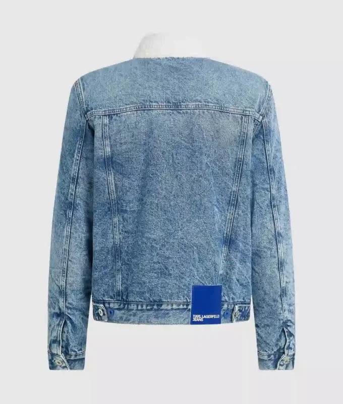 Denimjacke aus Lammfell Denimjacke aus Lammfell