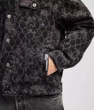 DENIMJACKE MIT ALLOVER-PRINT