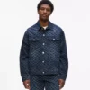Denimjacke mit durchgehendem Monogramm-Print Denimjacke mit durchgehendem Monogramm-Print
