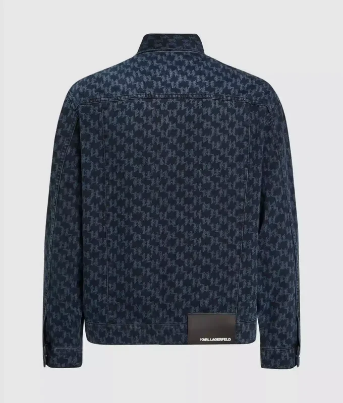 Denimjacke mit durchgehendem Monogramm-Print Denimjacke mit durchgehendem Monogramm-Print