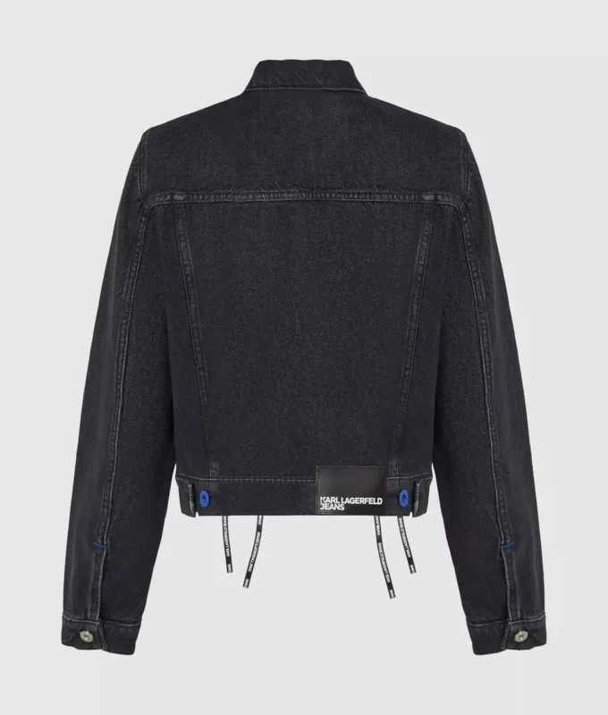 Denimjacke mit Schnürung