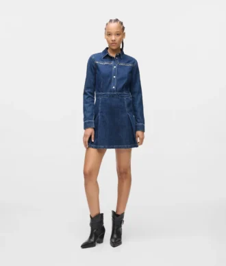 Denimkleid mit Nieten