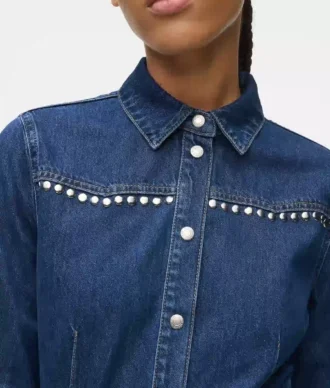 Denimkleid mit Nieten