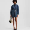 DENIMKLEID MIT PUFFÄRMEN DENIMKLEID MIT PUFFÄRMEN