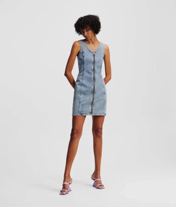 DENIMKLEID MIT V-AUSSCHNITT DENIMKLEID MIT V-AUSSCHNITT