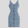 DENIMKLEID MIT V-AUSSCHNITT DENIMKLEID MIT V-AUSSCHNITT