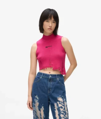 Distressed-Strickoberteil
