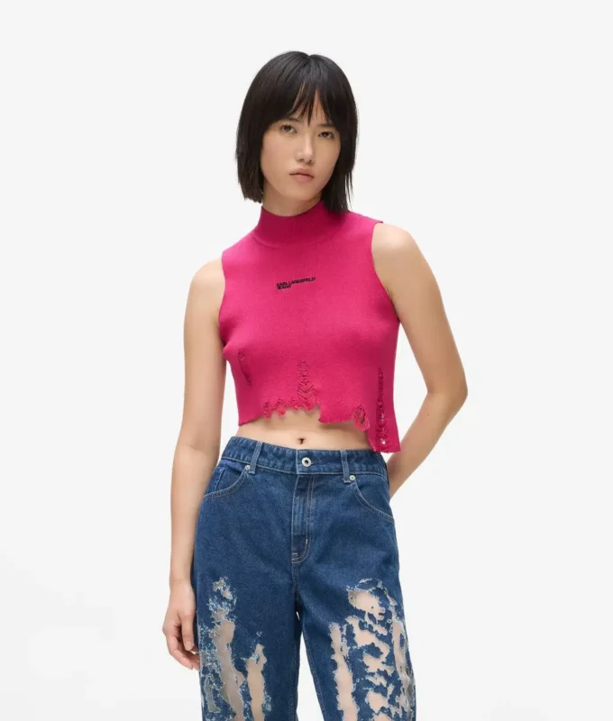 Distressed-Strickoberteil Distressed-Strickoberteil