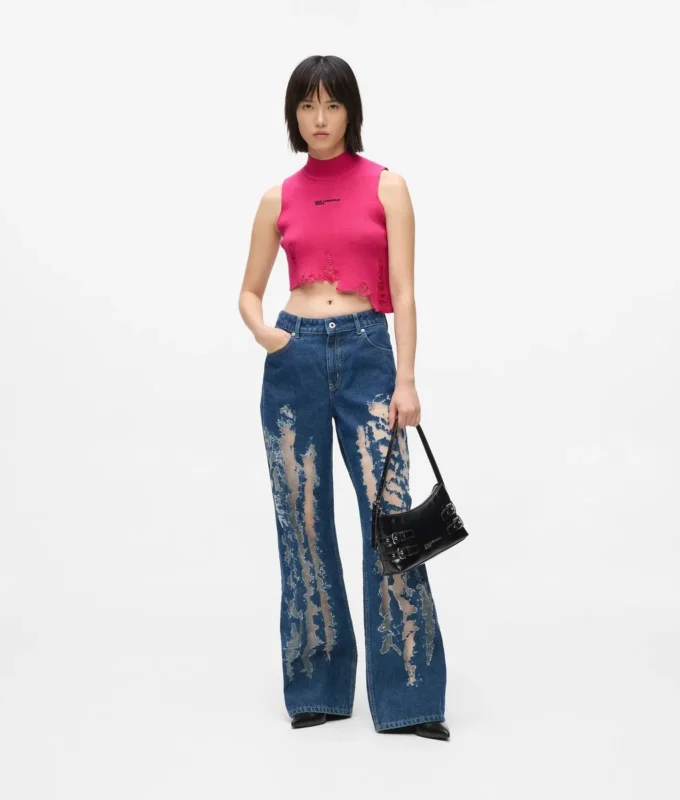 Distressed-Strickoberteil Distressed-Strickoberteil
