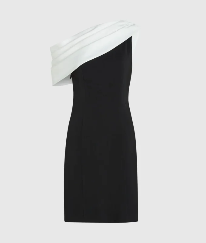 Drapiertes One-Shoulder-Kleid Drapiertes One-Shoulder-Kleid