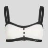 EINFARBIGES BANDEAU-BIKINI-OBERTEIL