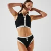EINFARBIGES BIKINI-TANKTOP