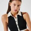 EINFARBIGES BIKINI-TANKTOP