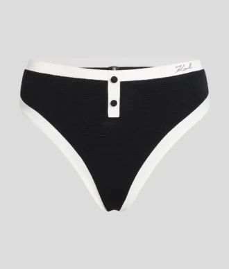 EINFARBIGES BIKINI-UNTERTEIL MIT HOHER TAILLE