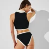 EINFARBIGES BIKINI-UNTERTEIL MIT HOHER TAILLE EINFARBIGES BIKINI-UNTERTEIL MIT HOHER TAILLE