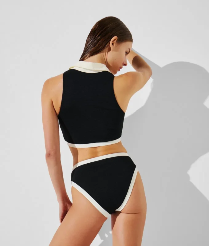 EINFARBIGES BIKINI-UNTERTEIL MIT HOHER TAILLE EINFARBIGES BIKINI-UNTERTEIL MIT HOHER TAILLE