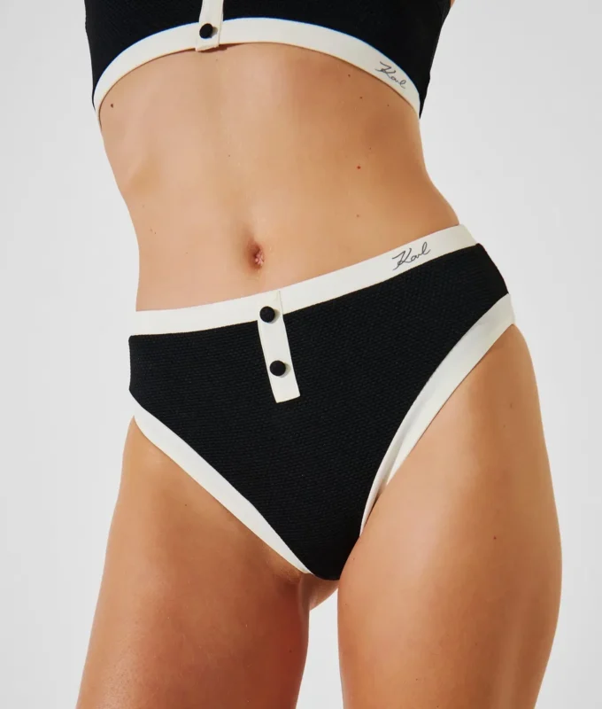 EINFARBIGES BIKINI-UNTERTEIL MIT HOHER TAILLE EINFARBIGES BIKINI-UNTERTEIL MIT HOHER TAILLE