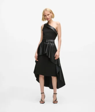 Einseitiges Biker-Kleid