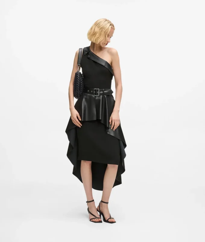 Einseitiges Biker-Kleid Einseitiges Biker-Kleid