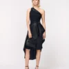 Einseitiges Biker-Kleid Einseitiges Biker-Kleid