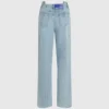 Entspannte Jeans mit Naht und mittlerer Leibhöhe Entspannte Jeans mit Naht und mittlerer Leibhöhe