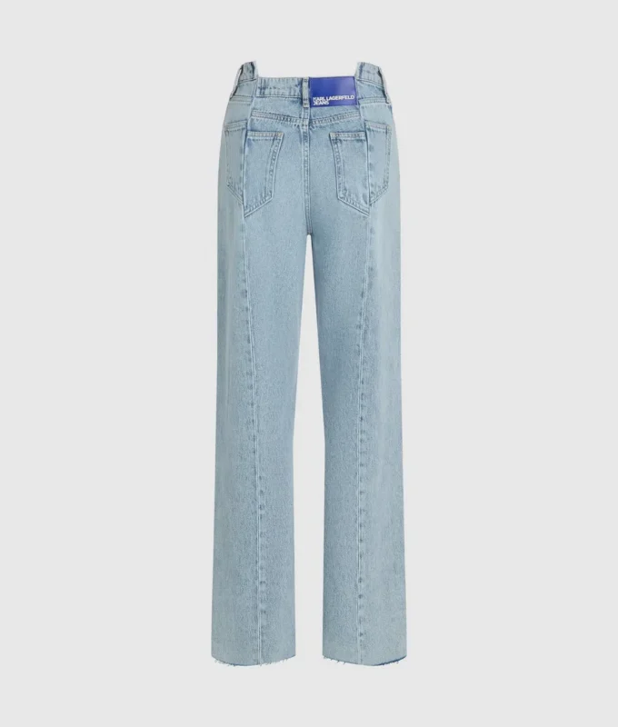Entspannte Jeans mit Naht und mittlerer Leibhöhe Entspannte Jeans mit Naht und mittlerer Leibhöhe