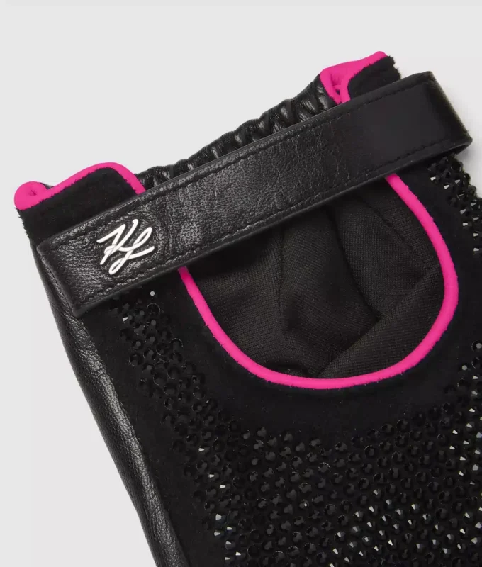 Exklusive fingerlose Handschuhe mit Strasssteinen von K/Autograph Exklusive fingerlose Handschuhe mit Strasssteinen von K/Autograph