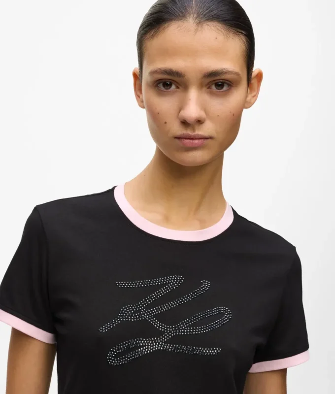 Exklusives Autograph-T-Shirt mit Strasssteinen