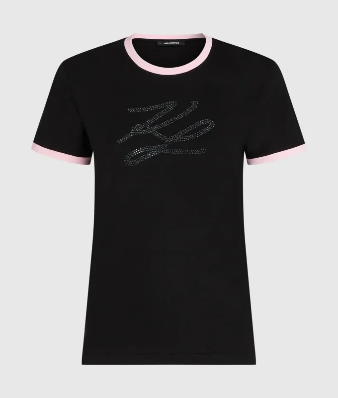 Exklusives Autograph-T-Shirt mit Strasssteinen